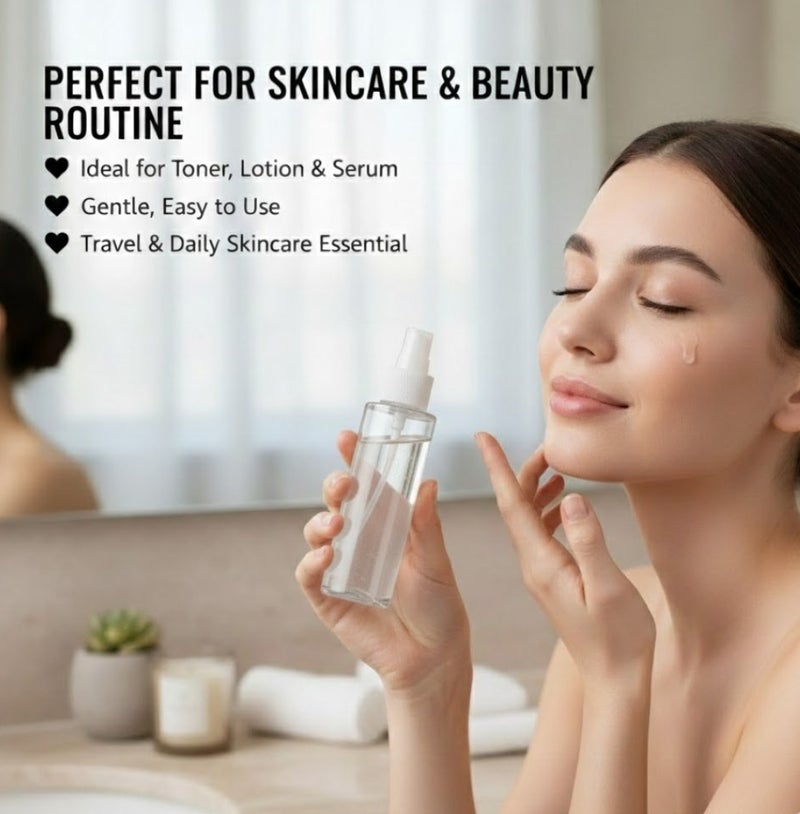 أربع زجاجات سفر لأدوات النظافة الشخصية، عبوات قابلة لإعادة التعبئة مانعة للتسرب، مناسبة للوشن والشامبو السائل، خالية من مادة BPA ومعتمدة من إدارة أمن النقل الأمريكية (TSA). - Image 3